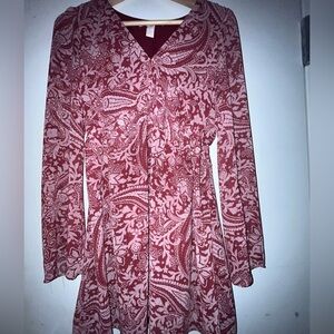Red Paisley Babydoll Sun Dress